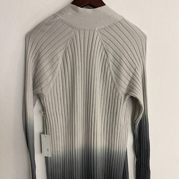 Burning Torch S Cardigan Sweater Gray Ombre Ribbed Duster Long Anthropologie NEW - Picture 7 of 8